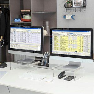 Computers, Laptops & Parts | Acrylic Monitor Stand Riser Dual Monitor ...
